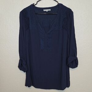 Daniel Rainn Navy Blue Plus Size Tunic 4X